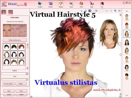 Virtualus stilistas.Virtual Hairstyle 5