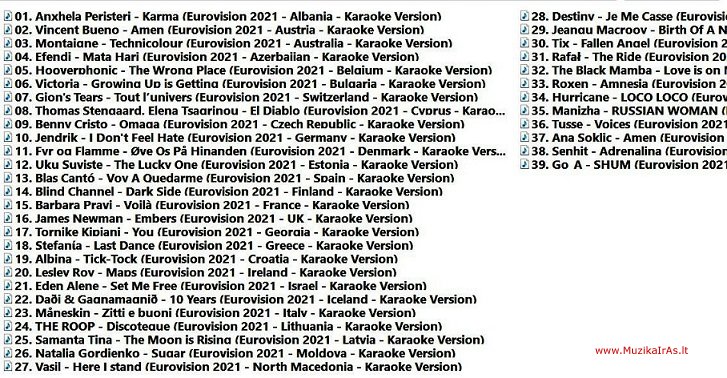 Eurovision Song Contest Rotterdam 2021 (Karaoke Version)