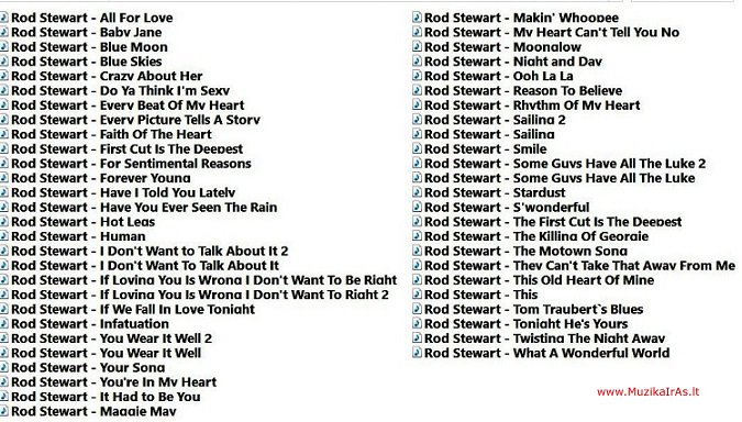 Rod Stewart-minusai