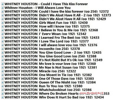 Minusai.Whitney Houston