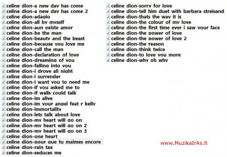 Celine Dion(minusai) Celine Dion(minusai)